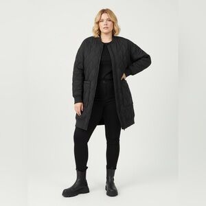 Calia Black Longline Bomber Jacket